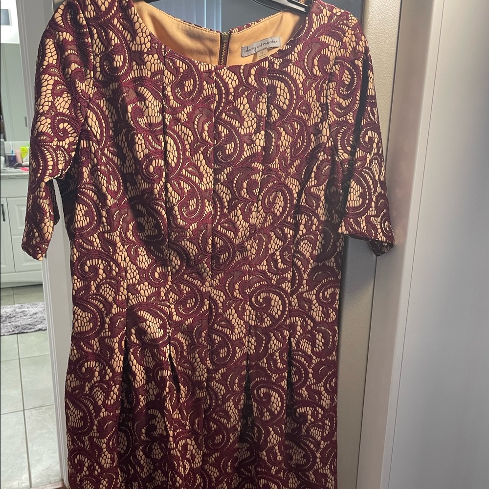Lace Burgundy Dress